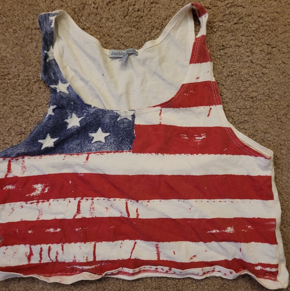 American flag crop top